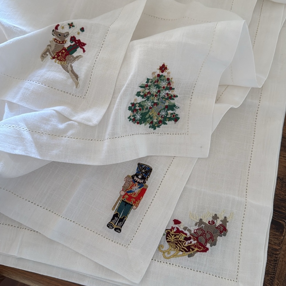 Twas the Night Before Christmas Napkins Set of 4 brand new never used not in box - Picture 2 of 4
